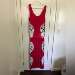 Venus red maxi dress